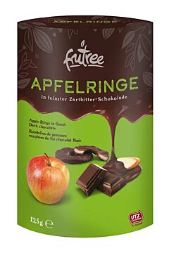 Apfelringe in Zartbitterschokolade 125 g