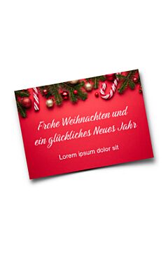 Personalisierte Weihnachts- und Neujahrsgrußkarte A6  (148 x 105 mm)